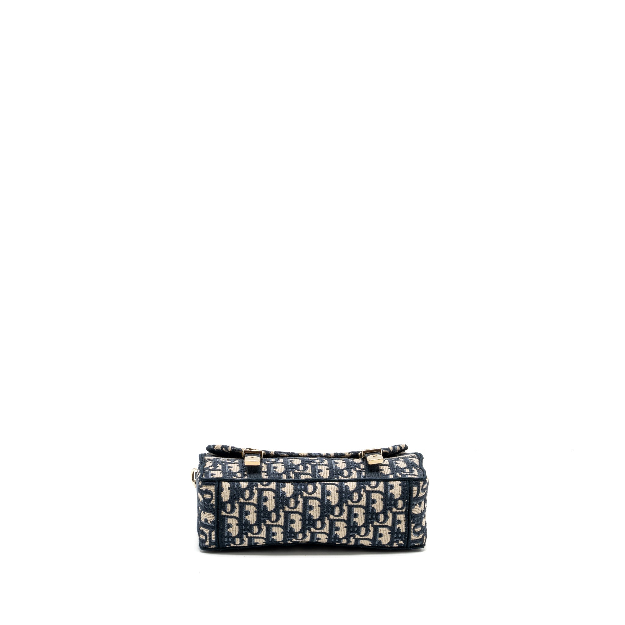 DIOR SMALL DIORCAMP BAG DIOR OBLIQUE EMBROIDERY CANVAS BLUE LGHW