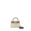 HERMES MINI KELLY II EPSOM CRAIE / BLACK SHW
