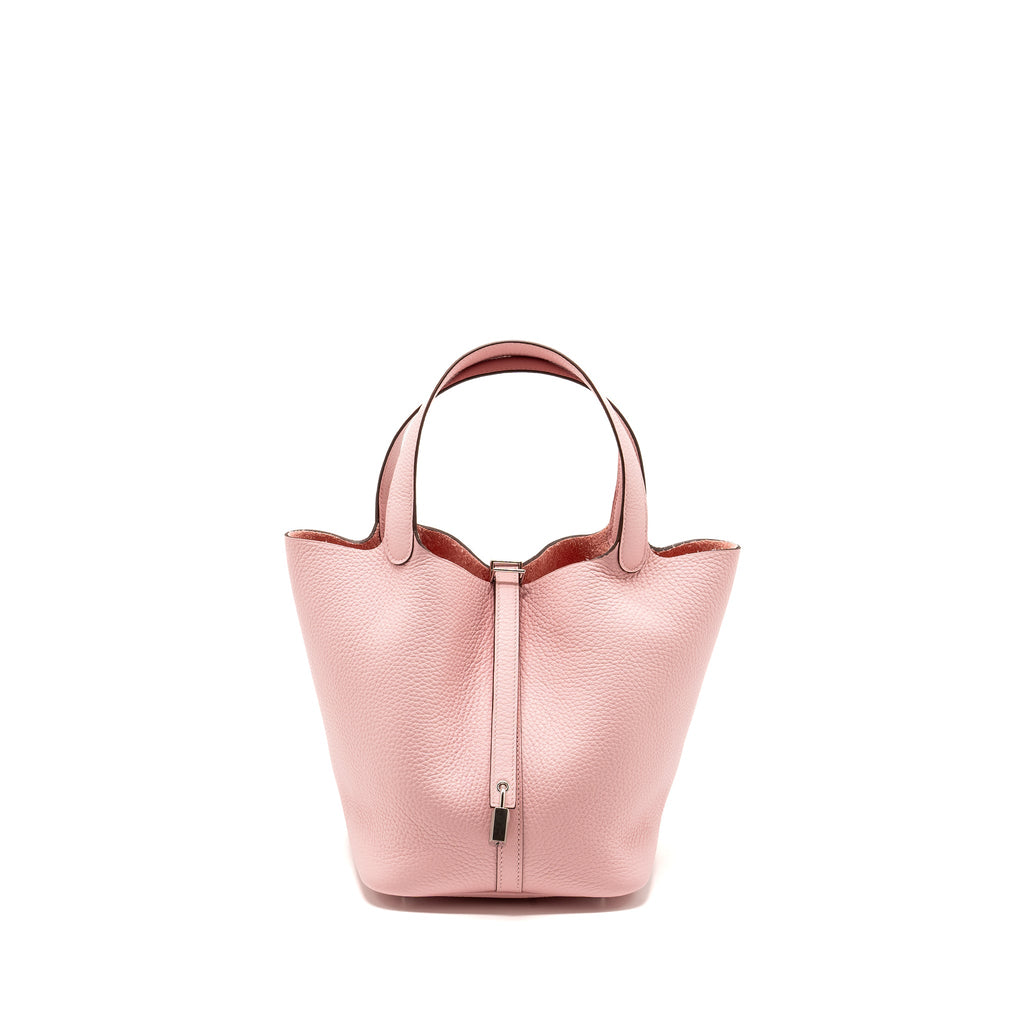 HERMES PICOTIN 22 LOCK BAG CLEMENCE ROSE SAKURA SHW