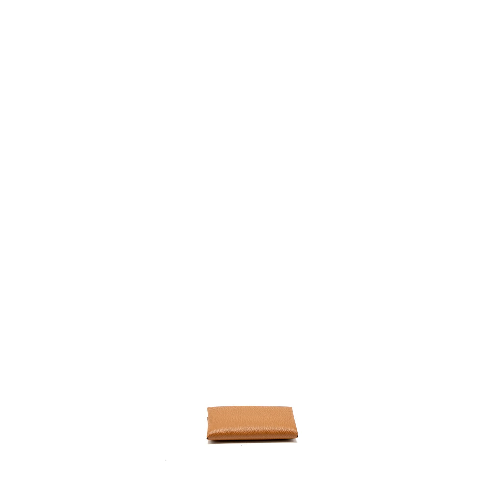 HERMES CALVI CARDHOLDER EPSOM GOLD SHW