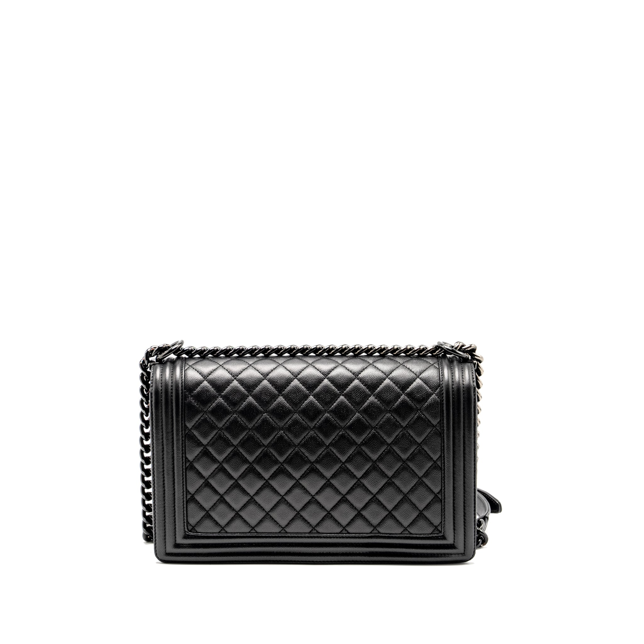CHANEL NEW MEDIUM BOY BAG CAVIAR SO BLACK
