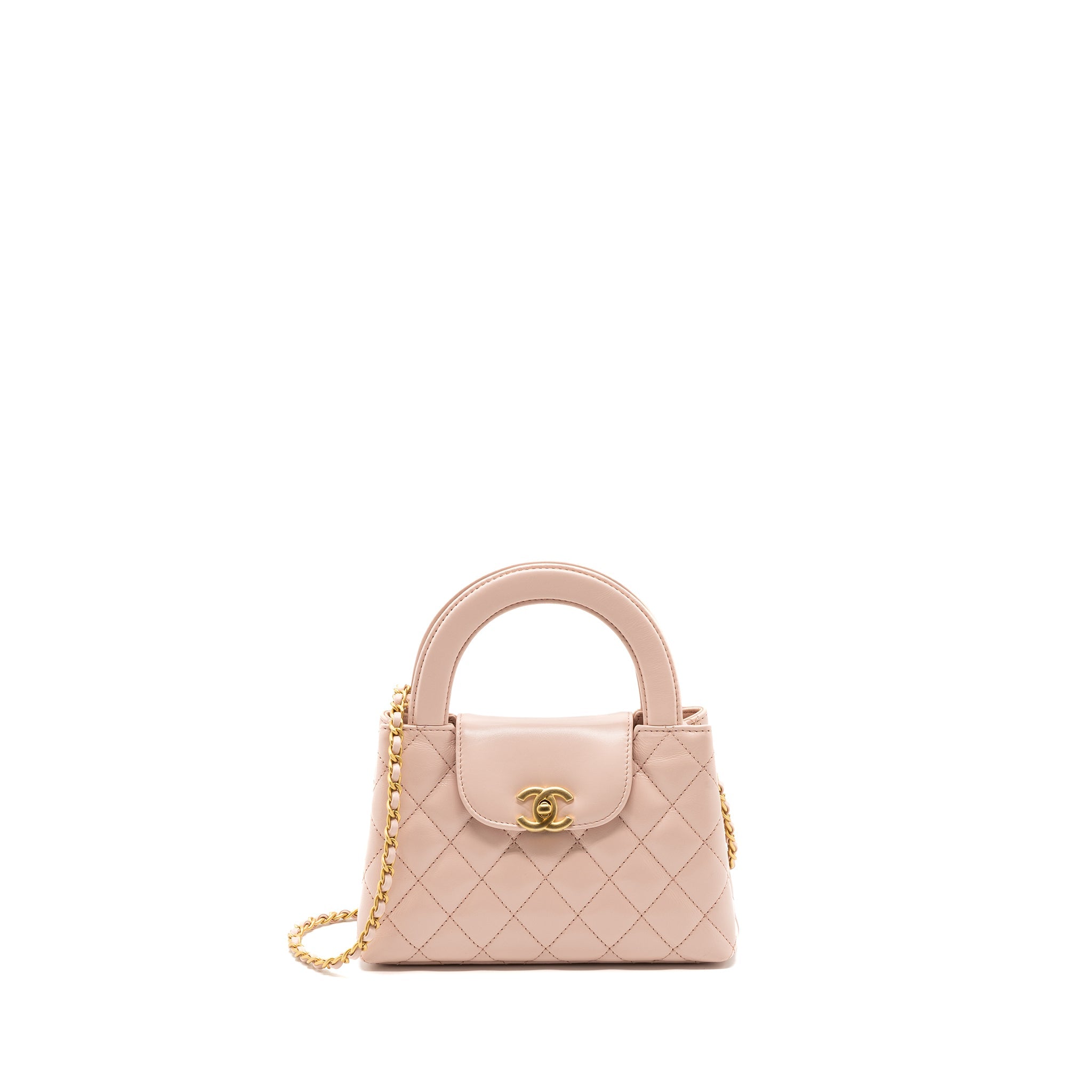 CHANEL 23K MINI SHOPPING BAG CALFSKIN LIGHT PINK GHW(MICROCHIP)