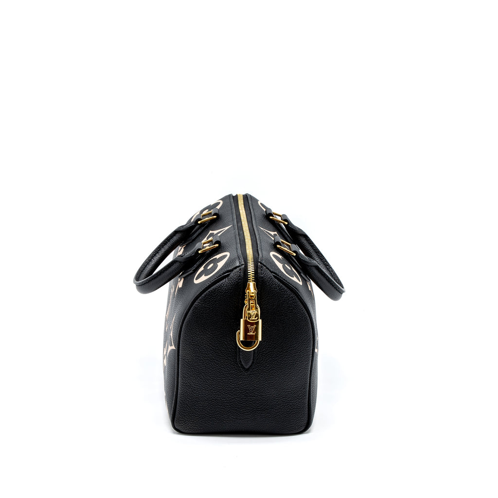 LOUIS VUITTON SPEEDY BANDOULIERE 25 BICOLOUR MONOGRAM EMPREINTE GHW (NEW VERSION)