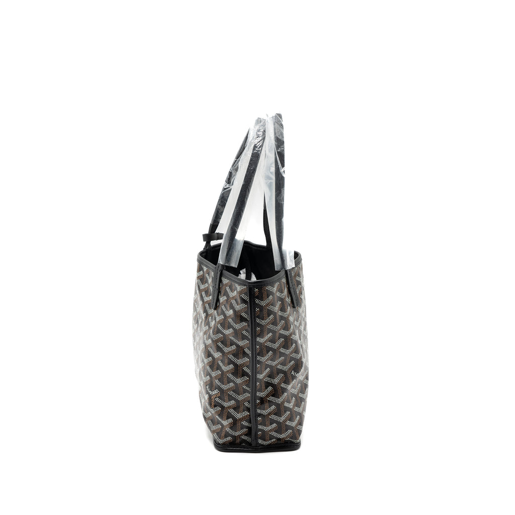 GOYARD MINI ANJOU TOTE BAG CANVAS / CALFSKIN BLACK SHW