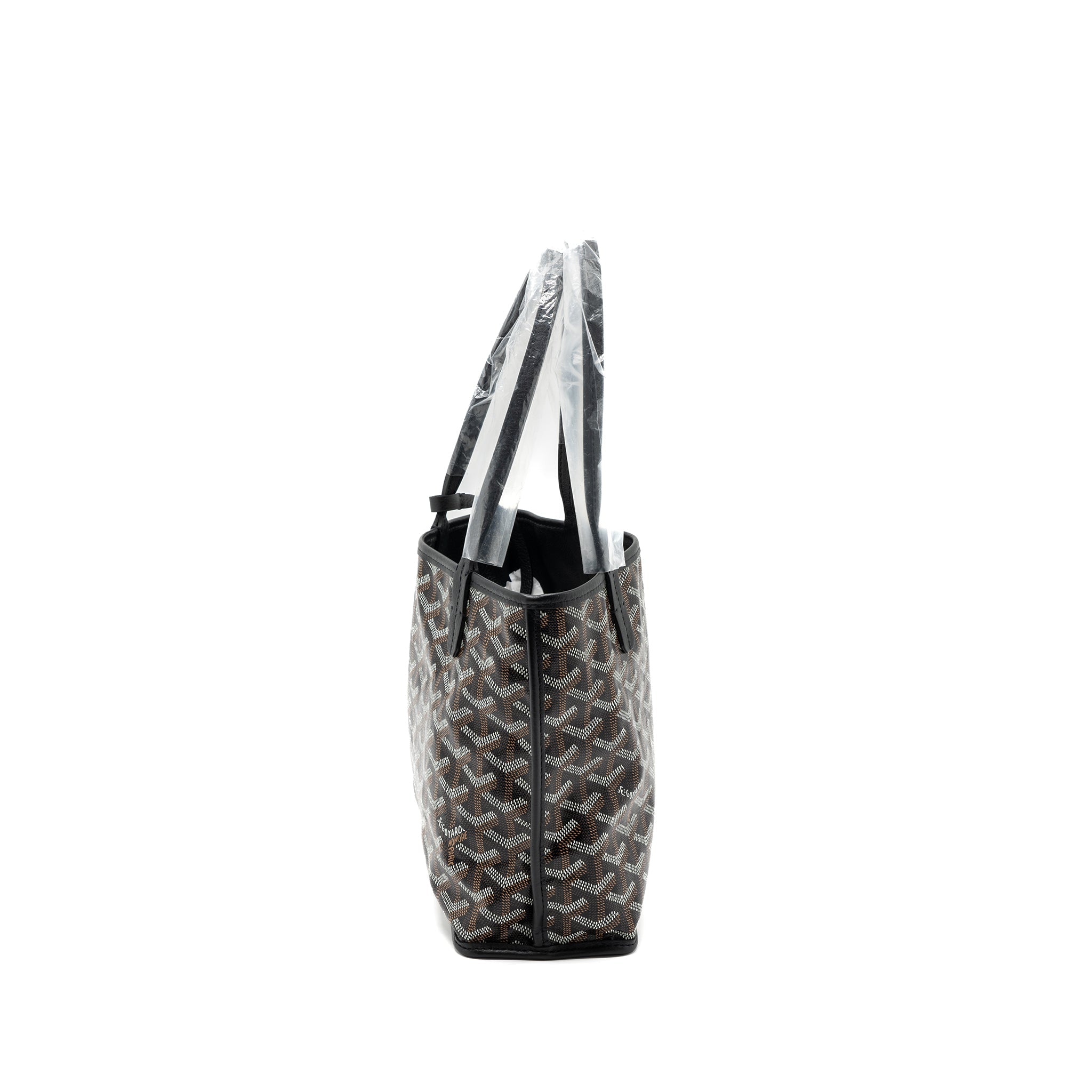 GOYARD MINI ANJOU TOTE BAG CANVAS / CALFSKIN BLACK SHW