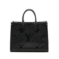 LOUIS VUITTON ONTHEGO MM MONOGRAM EMPRENITE BLACK GHW (NEW VERSION)