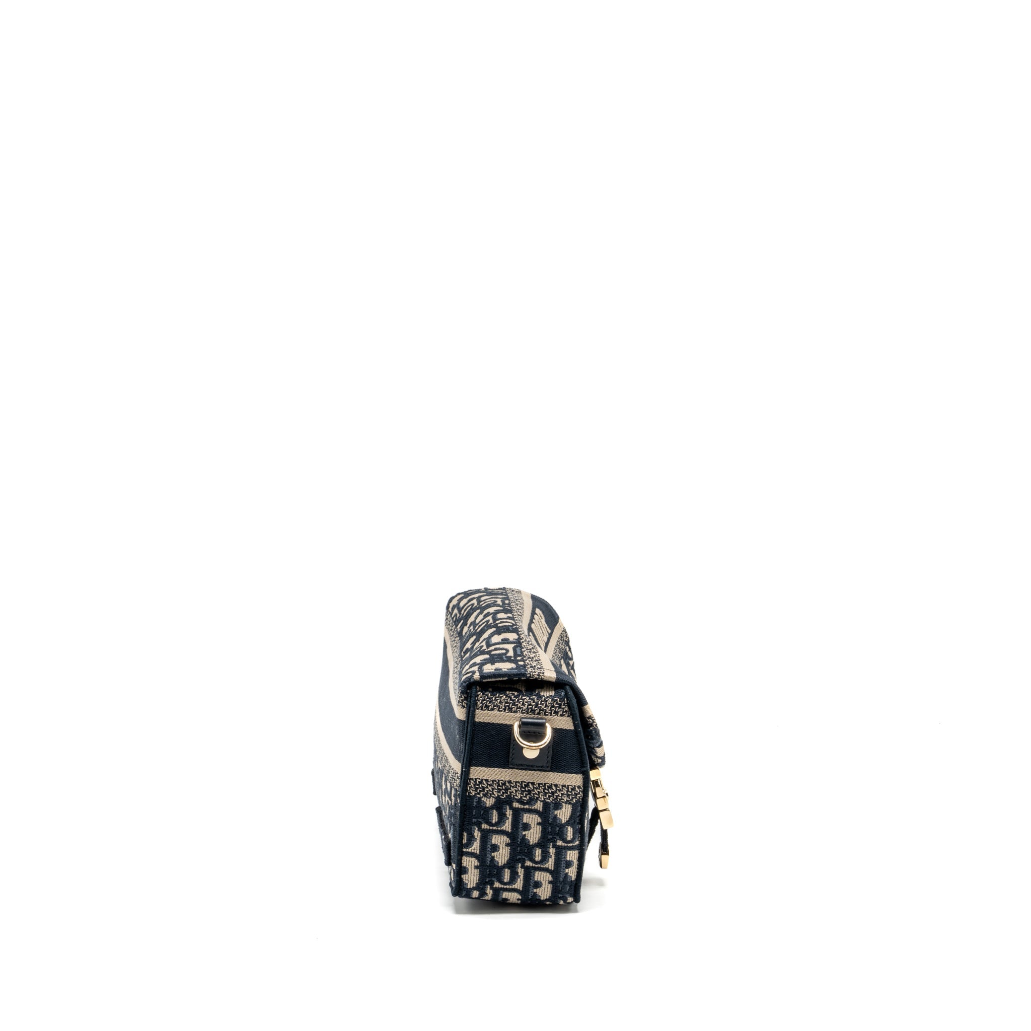 DIOR SMALL DIORCAMP BAG DIOR OBLIQUE EMBROIDERY CANVAS BLUE LGHW