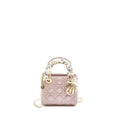 DIOR MINI LADY DIOR LAMBSKIN LOTUS PINK LGHW