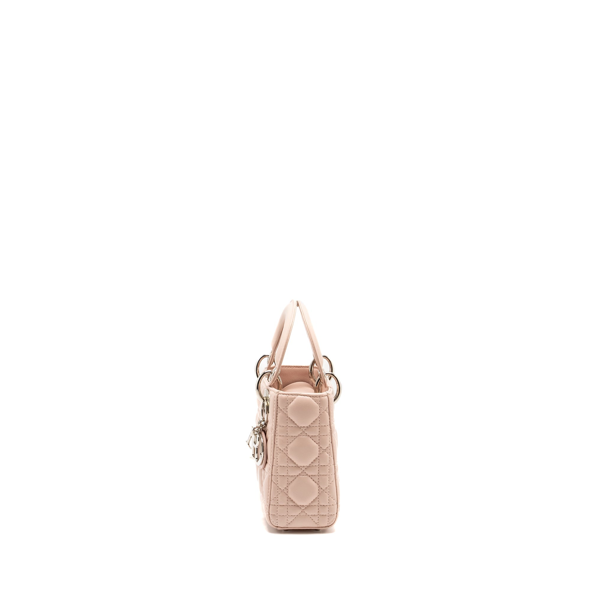 DIOR MINI LADY DIOR CRYSTAL STRAP LIMITED EDITION LAMBSKIN LIGHT PINK SHW