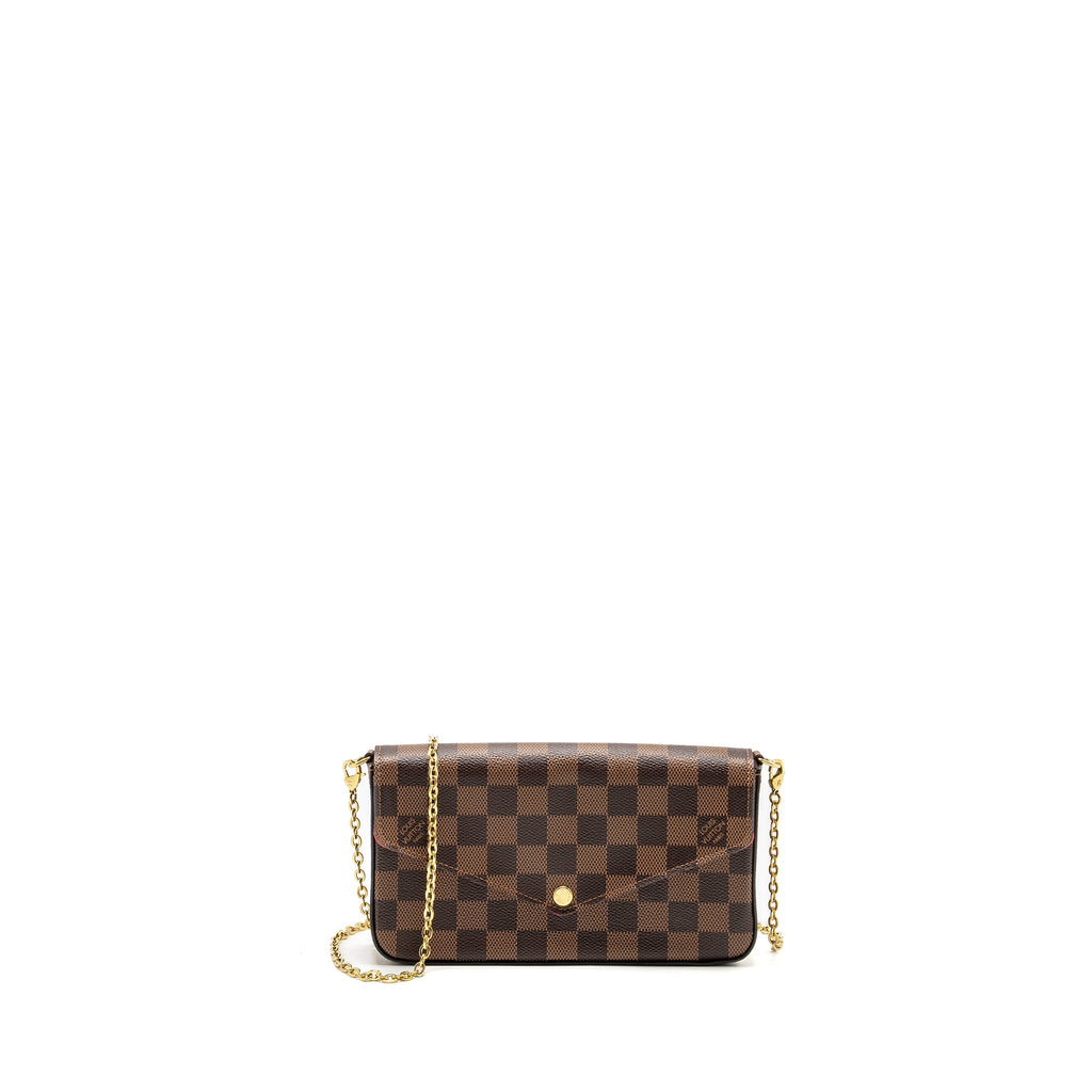 LOUIS VUITTON FELICIE POCHETTE DAMIER EBENE CANVAS GHW