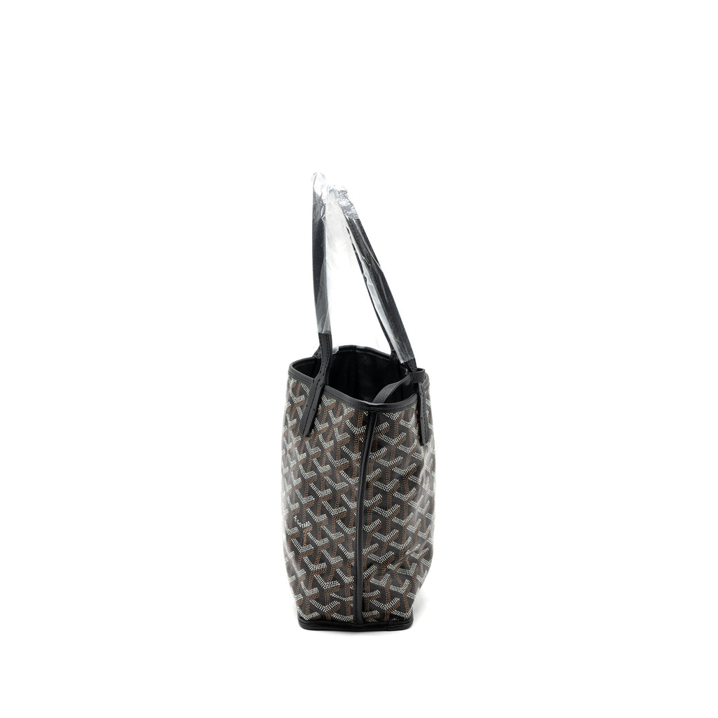 GOYARD MINI ANJOU TOTE BAG CANVAS / CALFSKIN BLACK SHW