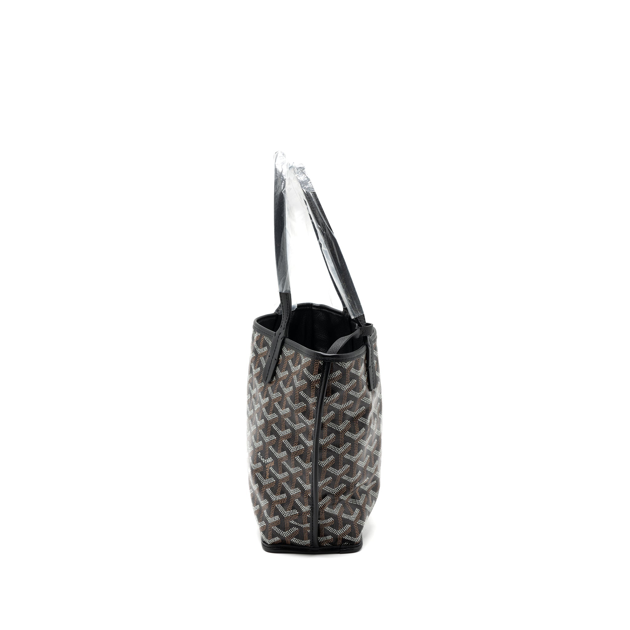 GOYARD MINI ANJOU TOTE BAG CANVAS / CALFSKIN BLACK SHW