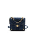 CHANEL 23S FLAP BACKPACK DENIM BLUE BRUSHED GHW (MICROCHIP)