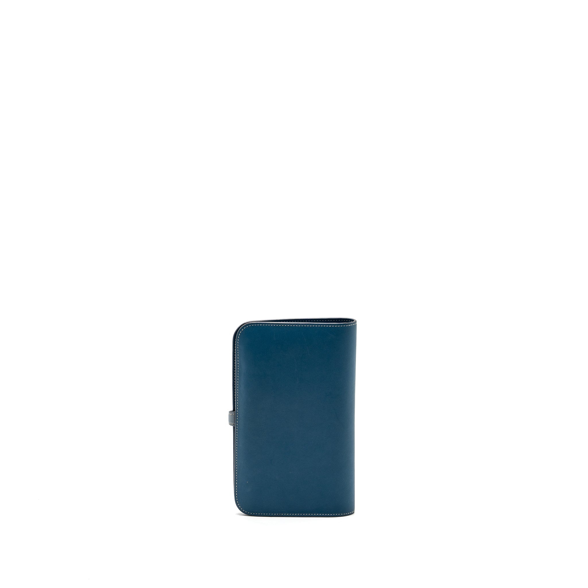HERMES DOGON COMPACT WALLET SWIFT BLUE SHW