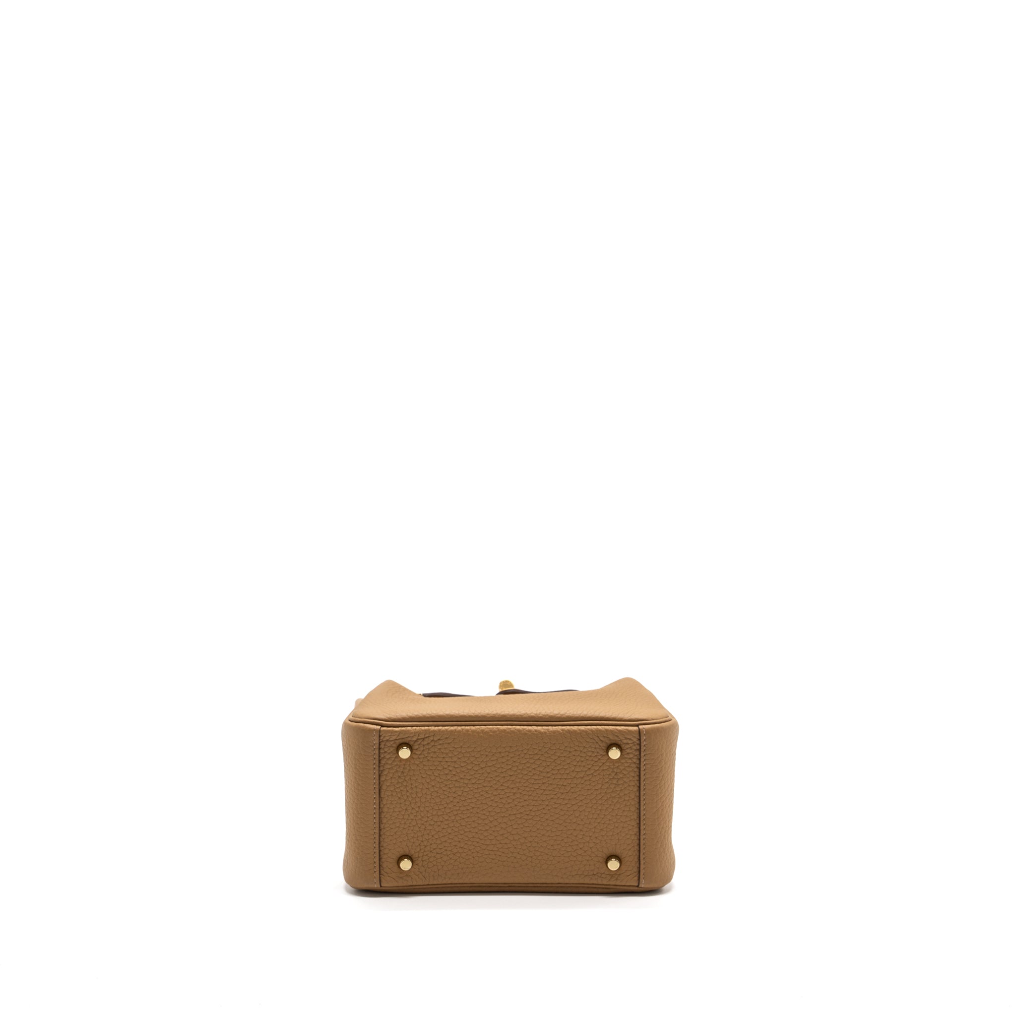 HERMES MINI LINDY CLEMENCE BISCUIT GHW