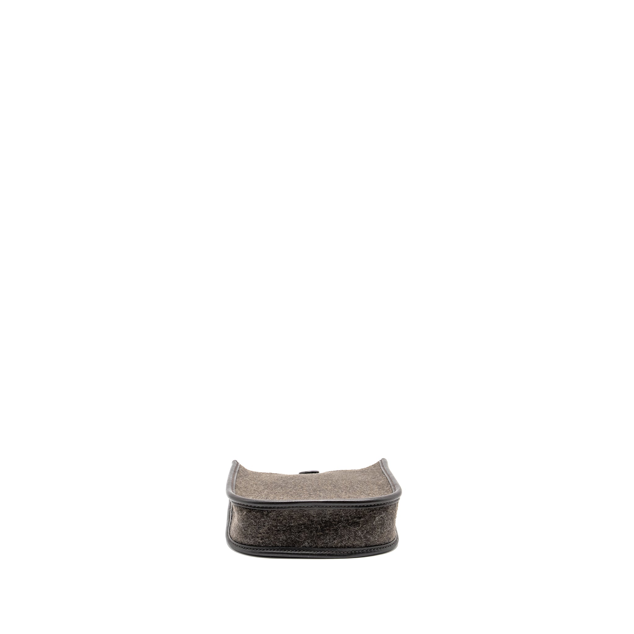 HERMES MINI EVELYNE FEUTRE/SWIFT/SANGLE WOOL EBENE