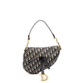 DIOR MEDIUM SADDLE BAG BLUE OBLIQUE CANVAS GHW