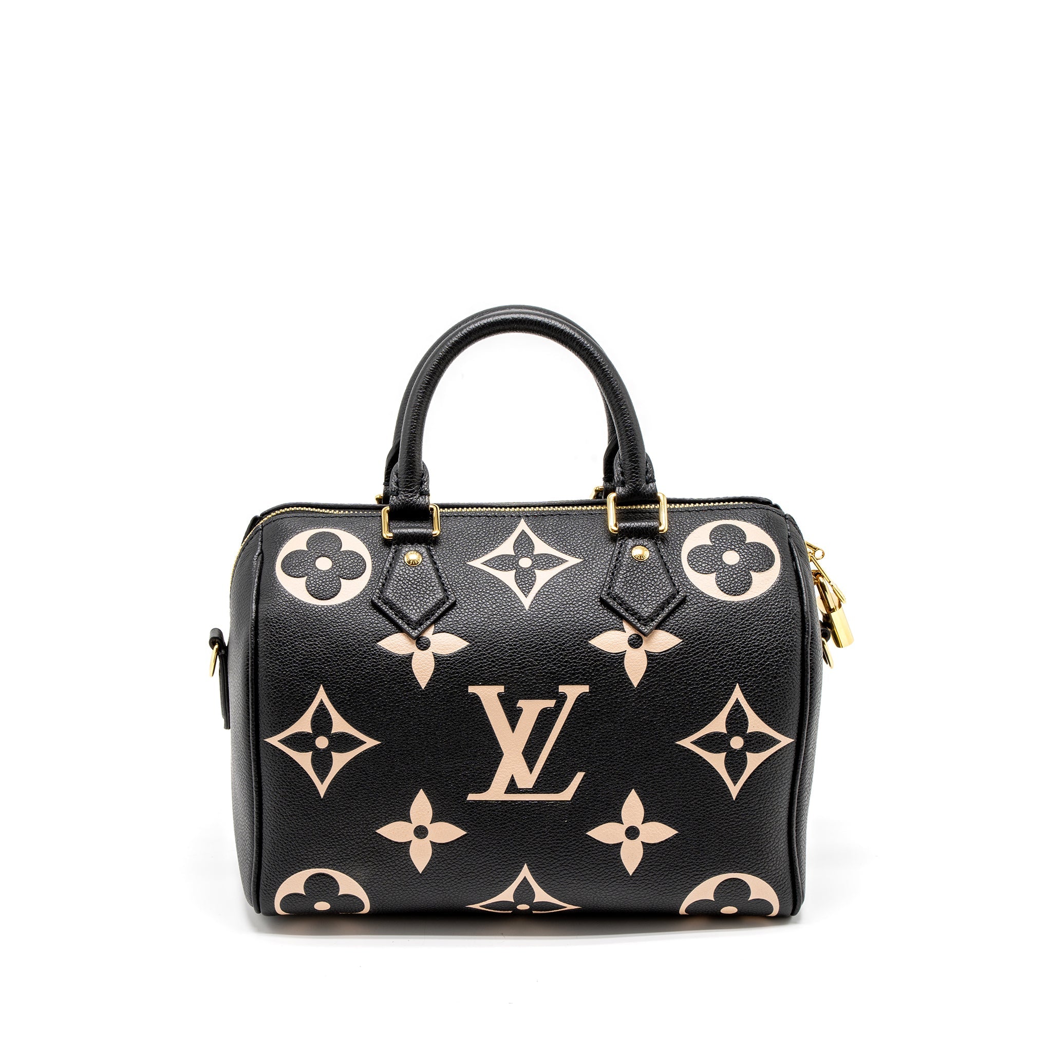 LOUIS VUITTON SPEEDY BANDOULIERE 25 BICOLOUR MONOGRAM EMPREINTE GHW (NEW VERSION)