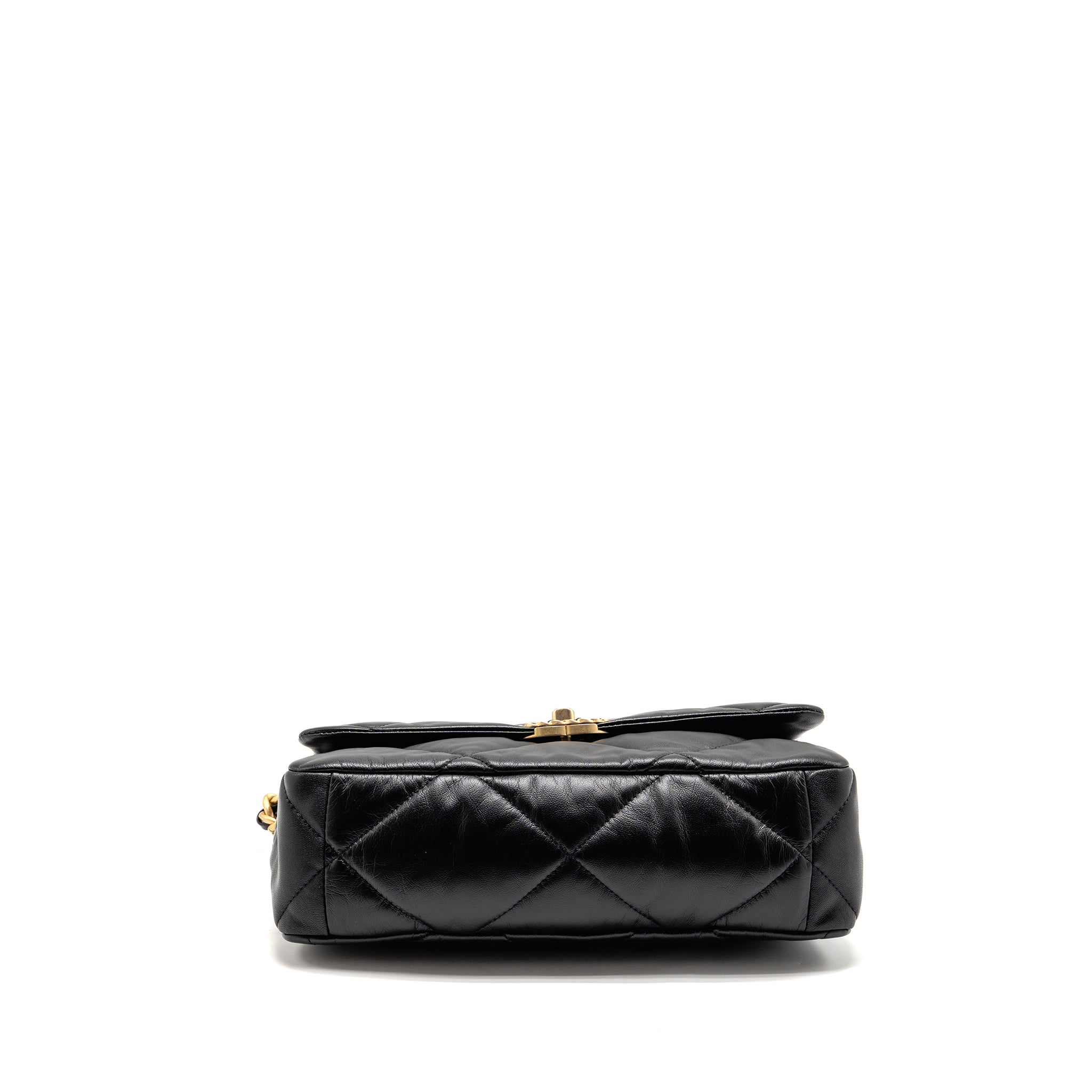 CHANEL LARGE 19 BAG GOATSKIN BLACK GHW