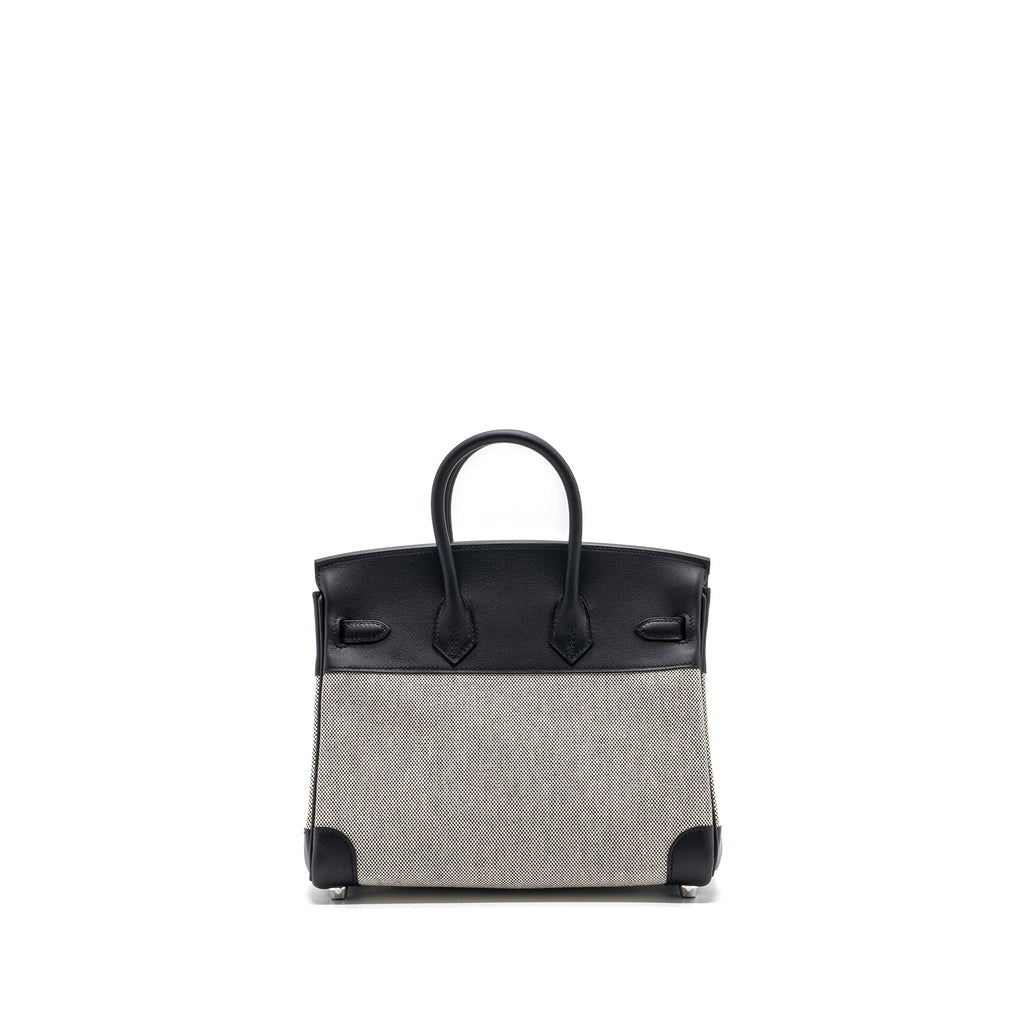 HERMES BIRKIN 25 TOILE SWIFT/CANVAS BLACK SHW