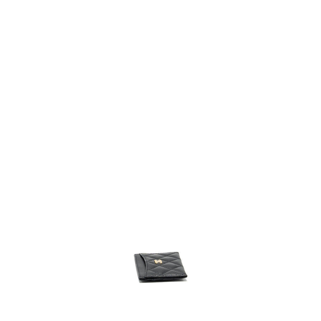 CHANEL CLASSIC CARD HOLDER CAVIAR BLACK GHW (MICROCHIP)