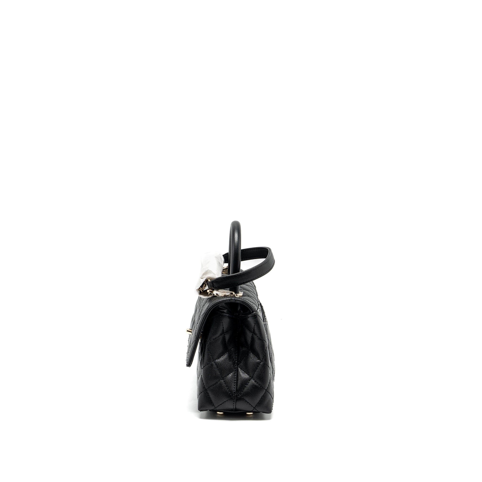 CHANEL SMALL COCO HANDLE CAVIAR BLACK LGHW (MICROCHIP)