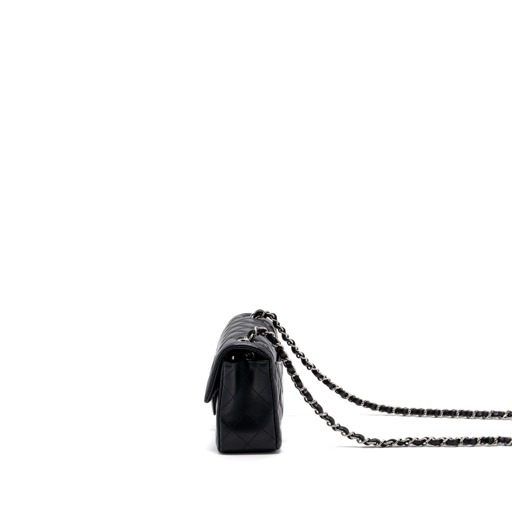 CHANEL MINI RECTANGULAR FLAP BAG LAMBSKIN BLACK SHW (MICROCHIP)