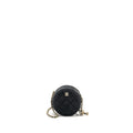CHANEL PEARL CRUSH ROUND CLUTCH QUILTED VELVET BLACK LGHW