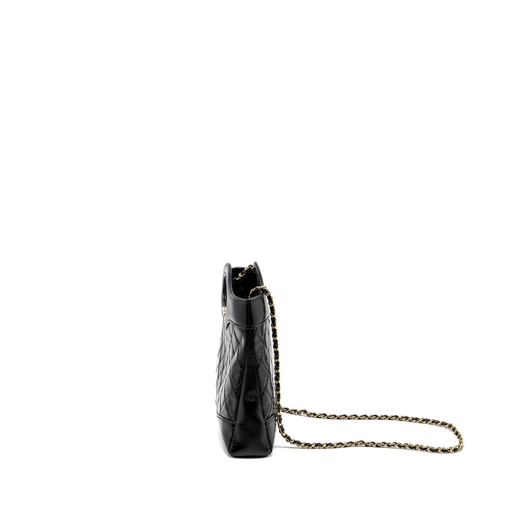 CHANEL MINI 31 BAG SHINY LAMBSKIN BLACK LGHW (MICROCHIP)