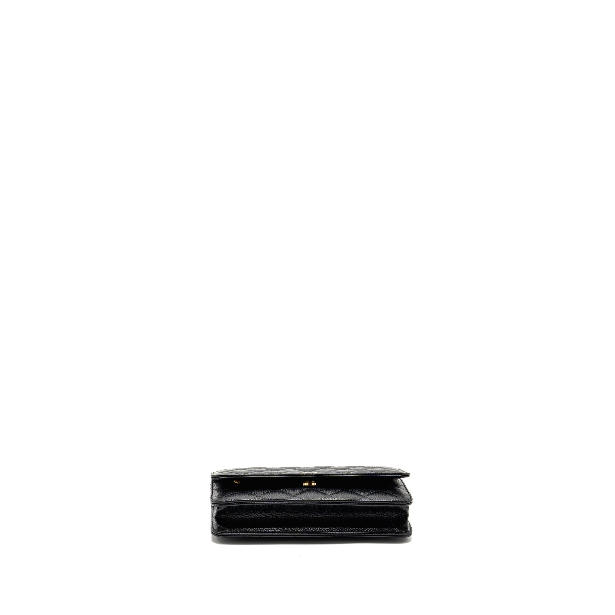 CHANEL CLASSIC WALLET ON CHAIN CAVIAR BLACK GHW(MICROCHIP)