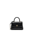 CHANEL SMALL COCO HANDLE CAVIAR BLACK LGHW (MICROCHIP)
