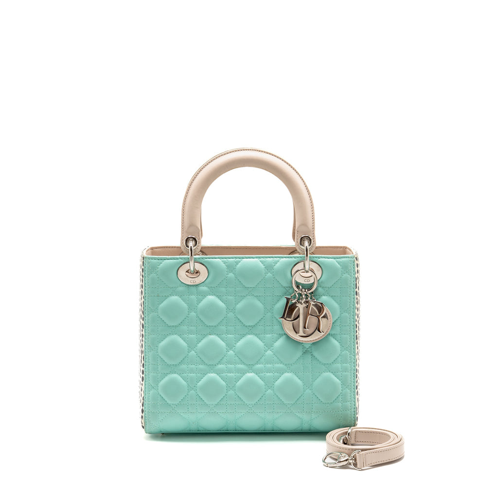 DIOR MEDIUM LADY DIOR LAMBSKIN/PYTHON MULTICOLOUR SHW