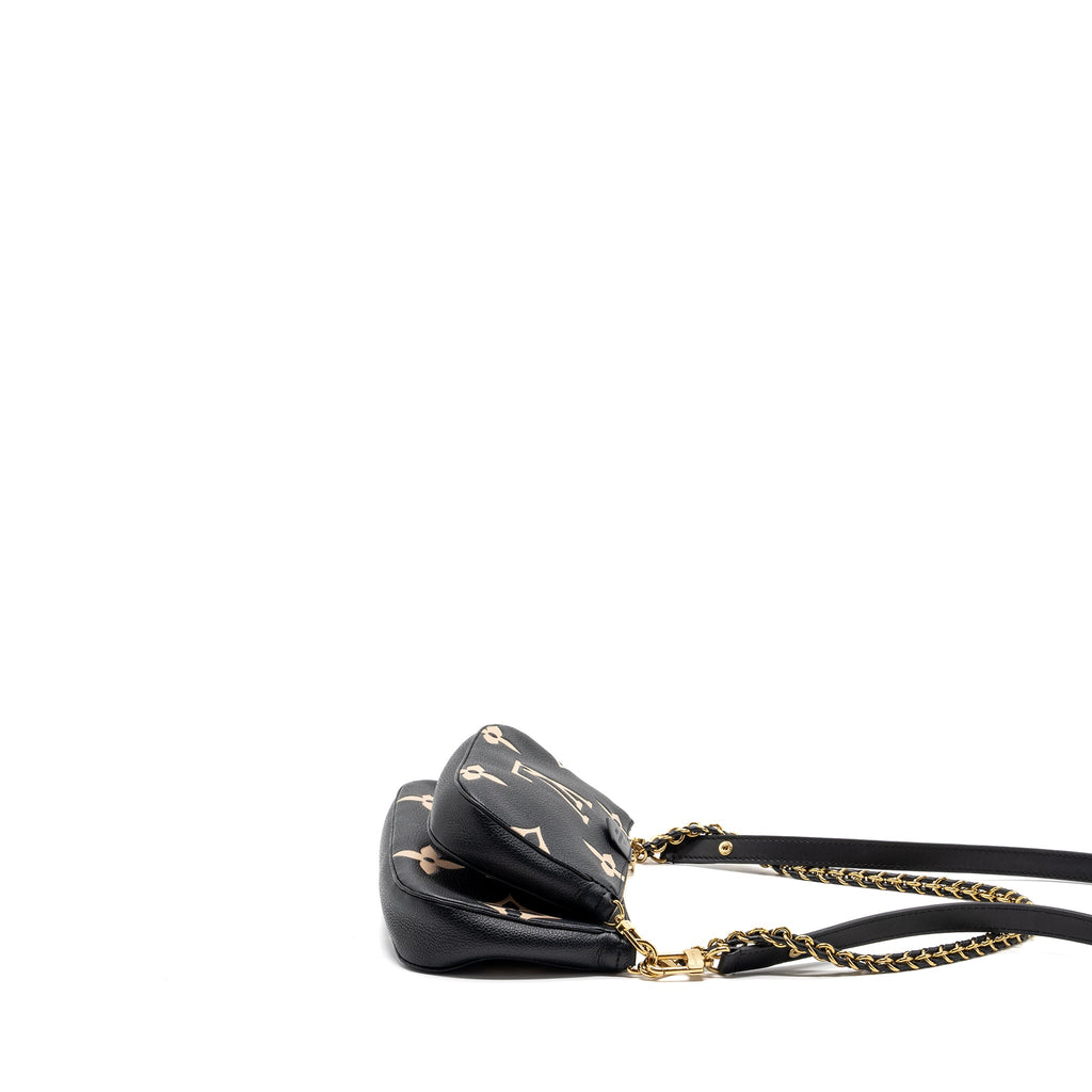 LOUIS VUITTON MULTI POCHETTE MONOGRAM EMPREINTE BLACK GHW