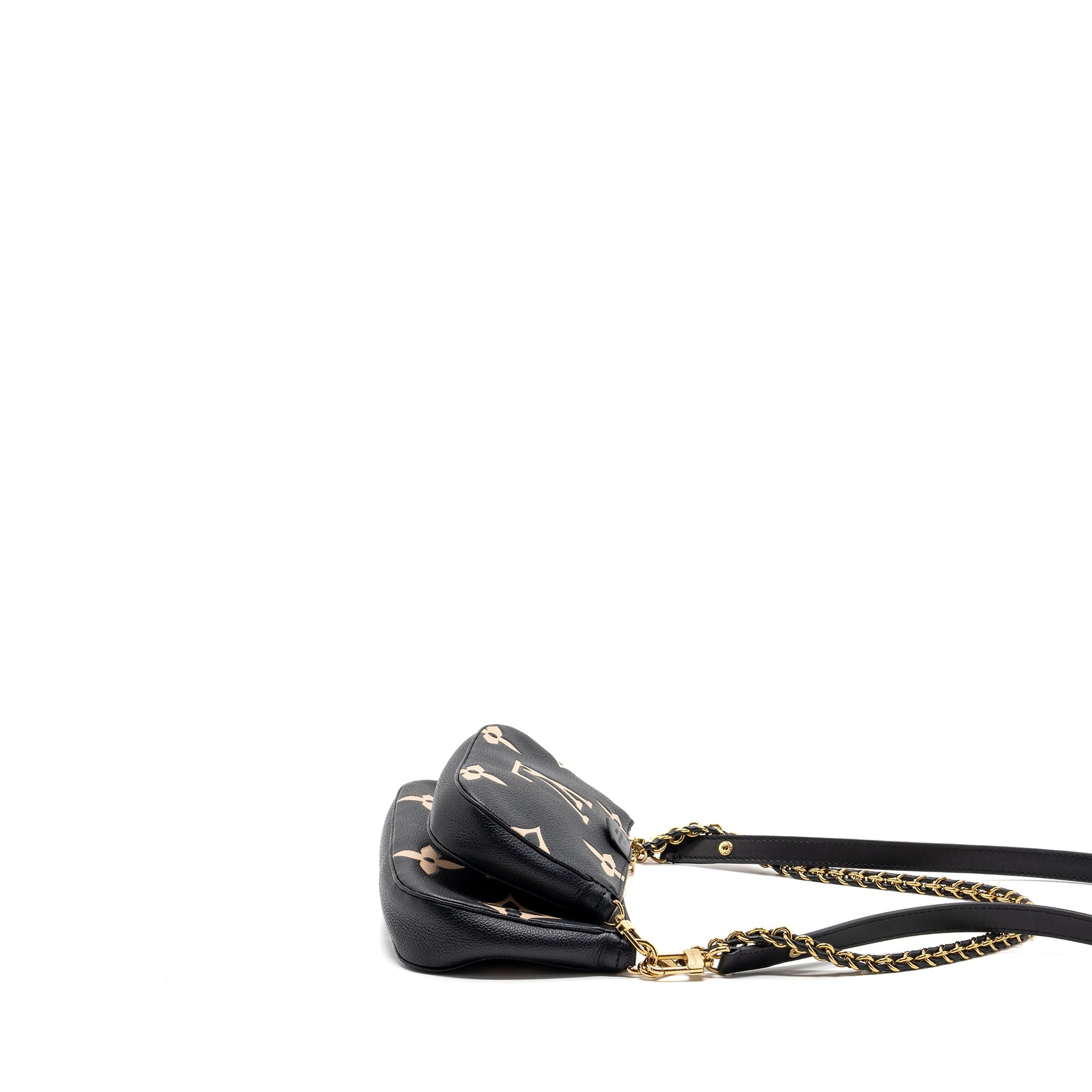 LOUIS VUITTON MULTI POCHETTE MONOGRAM EMPREINTE BLACK GHW