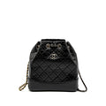 CHANEL SMALL GABRIELLE BACKPACK CALFSKIN BLACK MULTICOLOUR HARDWARE (MICROCHIP)