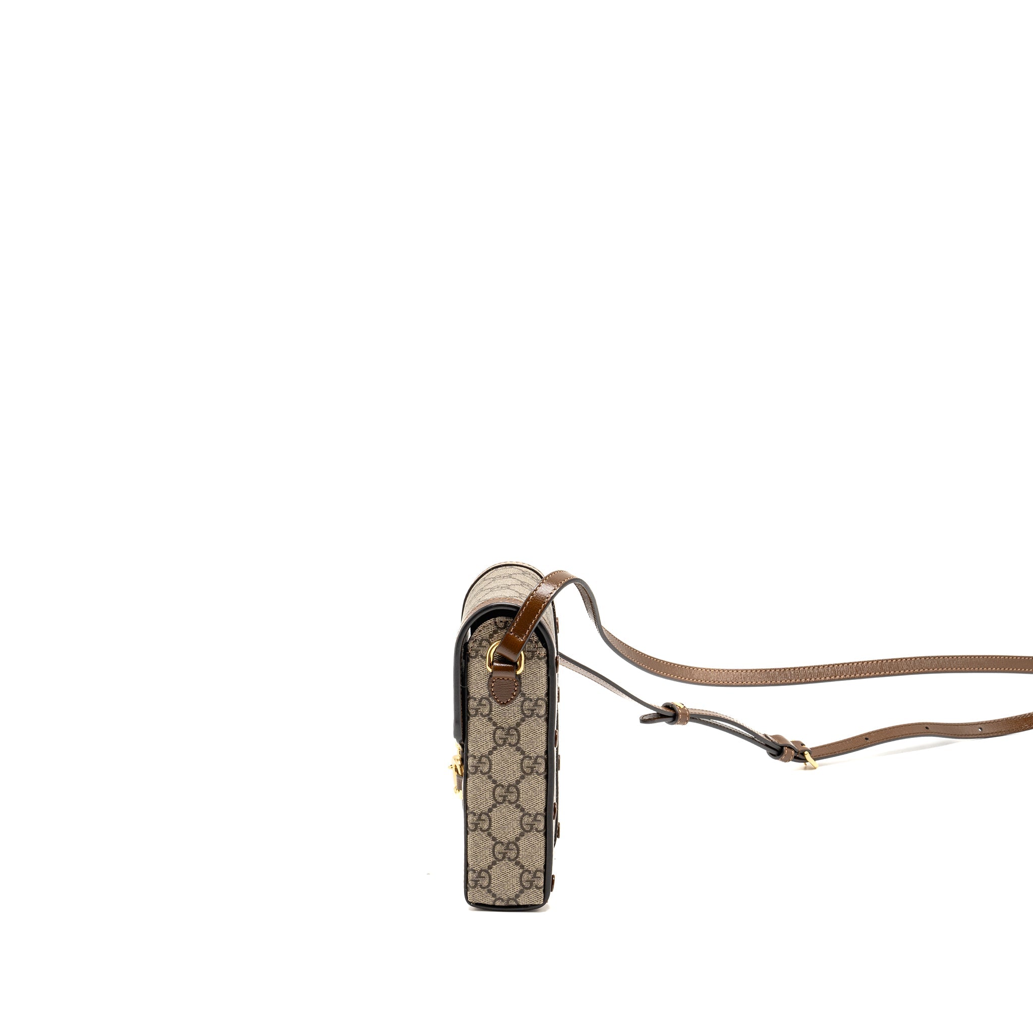 GUCCI HORSEBIT 1955 MINI BAG GG SUPREME CANVAS BROWN/MULTICOLOURED GHW