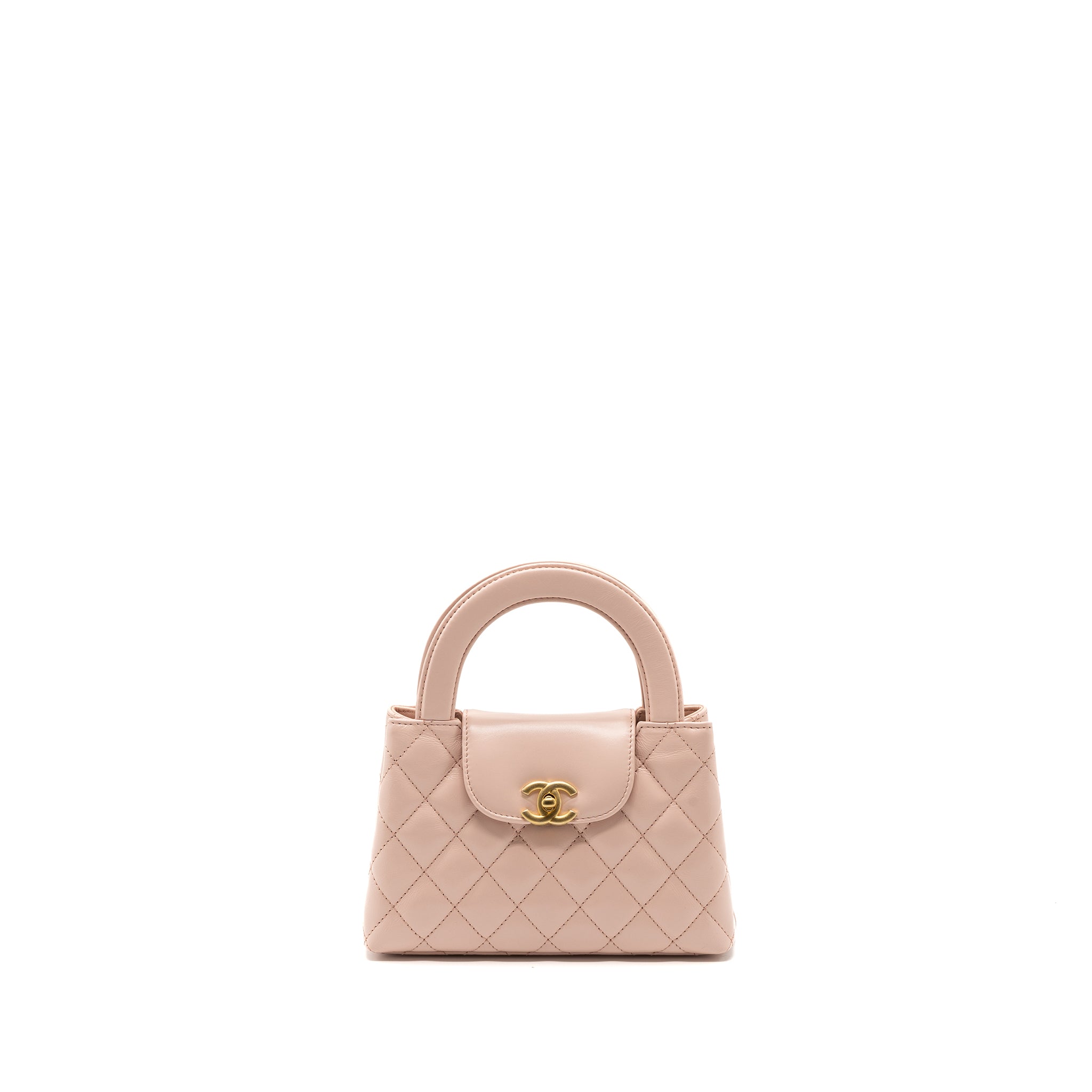 CHANEL 23K MINI SHOPPING BAG CALFSKIN LIGHT PINK GHW(MICROCHIP)
