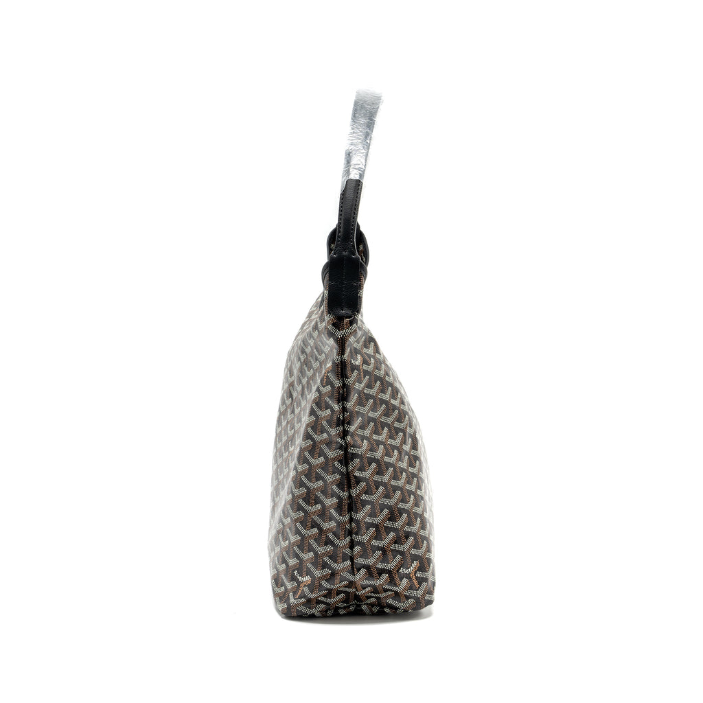 GOYARD BOHEME HOBO BAG GOYARDLINE CANVAS / CALFSKIN BLACK SHW