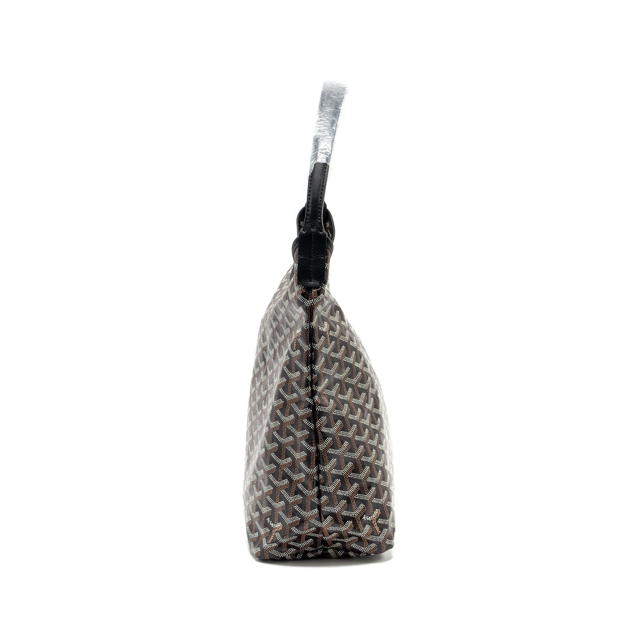 GOYARD BOHEME HOBO BAG GOYARDLINE CANVAS / CALFSKIN BLACK SHW