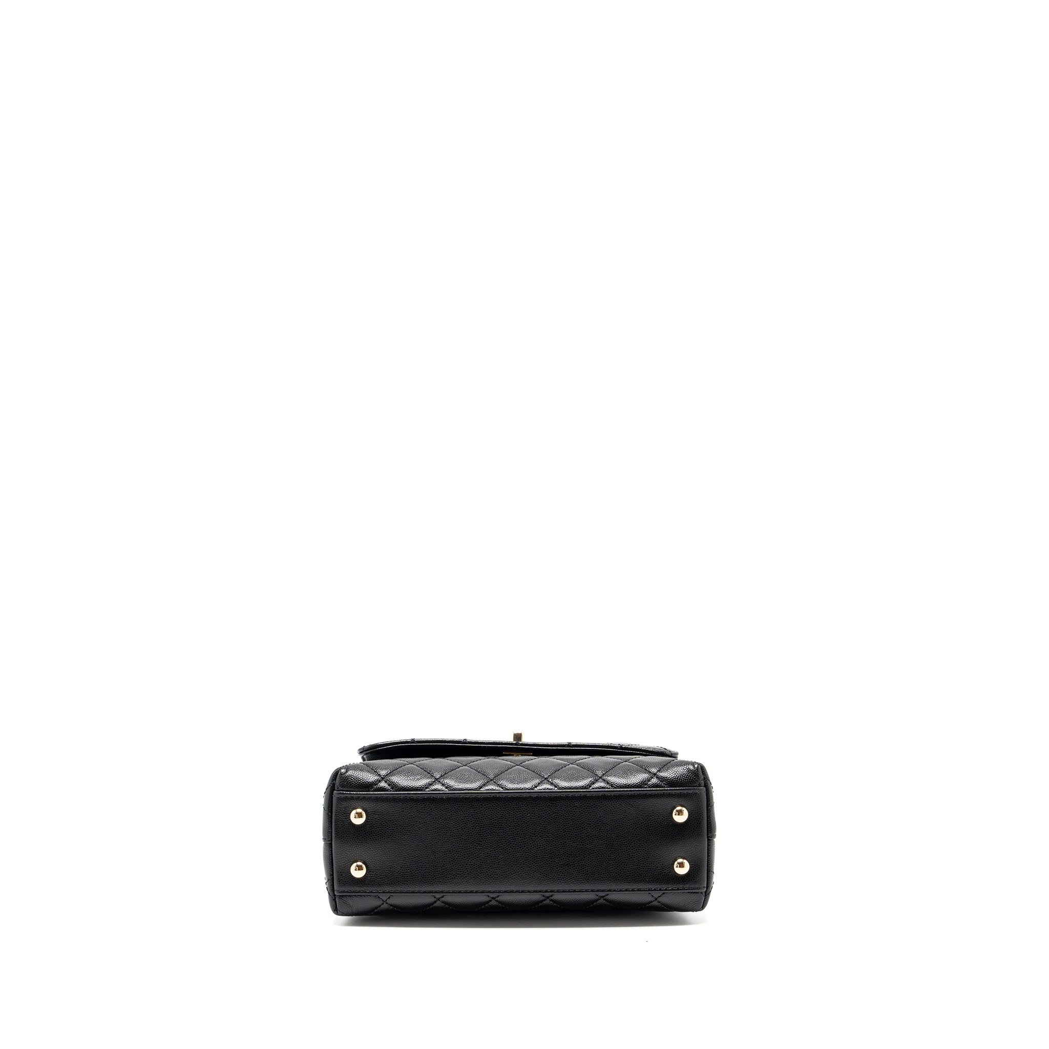 CHANEL SMALL COCO HANDLE CAVIAR BLACK LGHW (MICROCHIP)