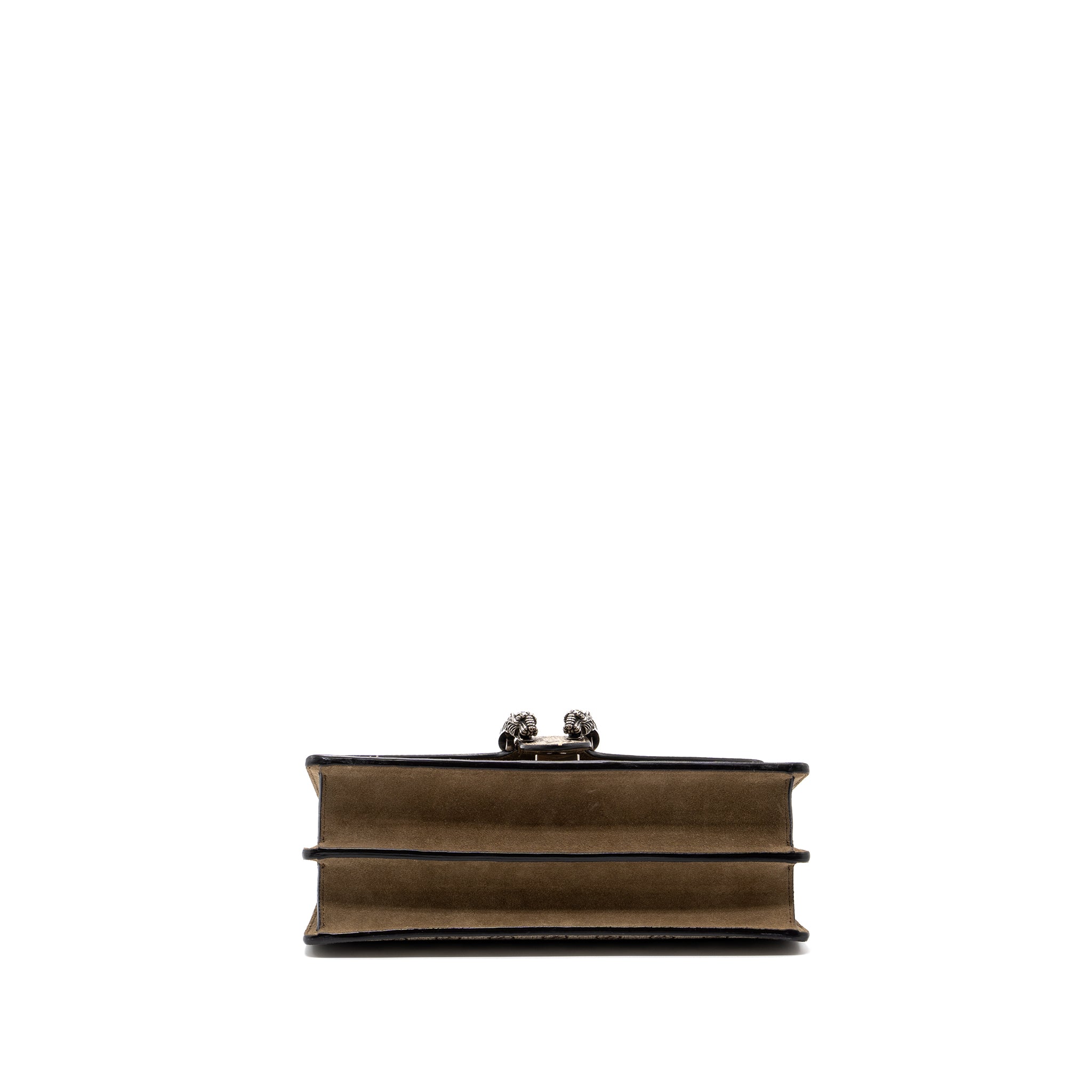 GUCCI DIONYSUS GG SMALL SUPREME CANVAS/TAUPE SUEDE BEIGE SHW