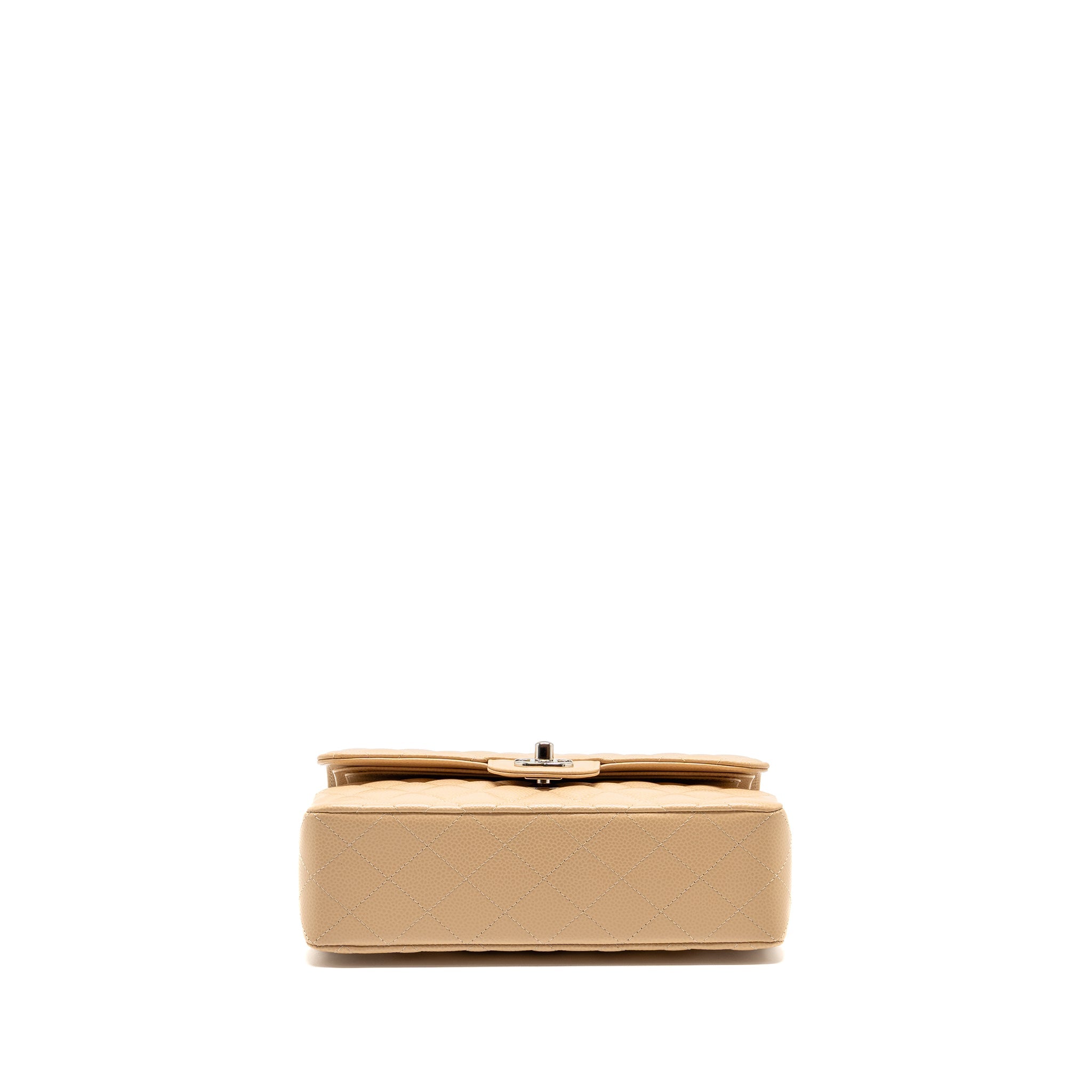 CHANEL SMALL CLASSIC DOUBLE FLAP BAG CAVIAR BEIGE SHW (MICROCHIP) (Copy)