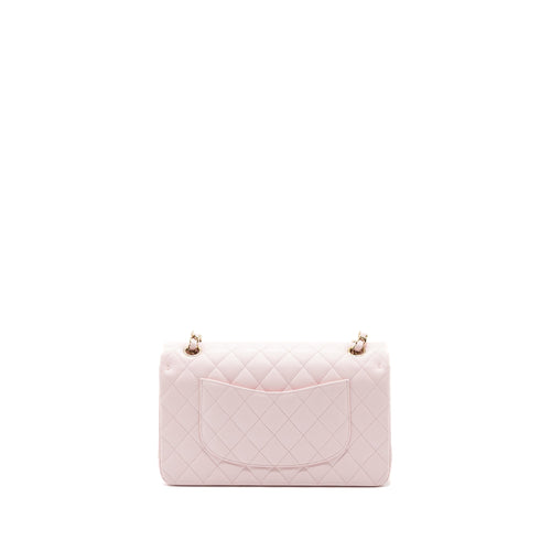 CHANEL MEDIUM CLASSIC DOUBLE FLAP BAG CAVIAR LIGHT PINK LGHW (MICROCHIP)