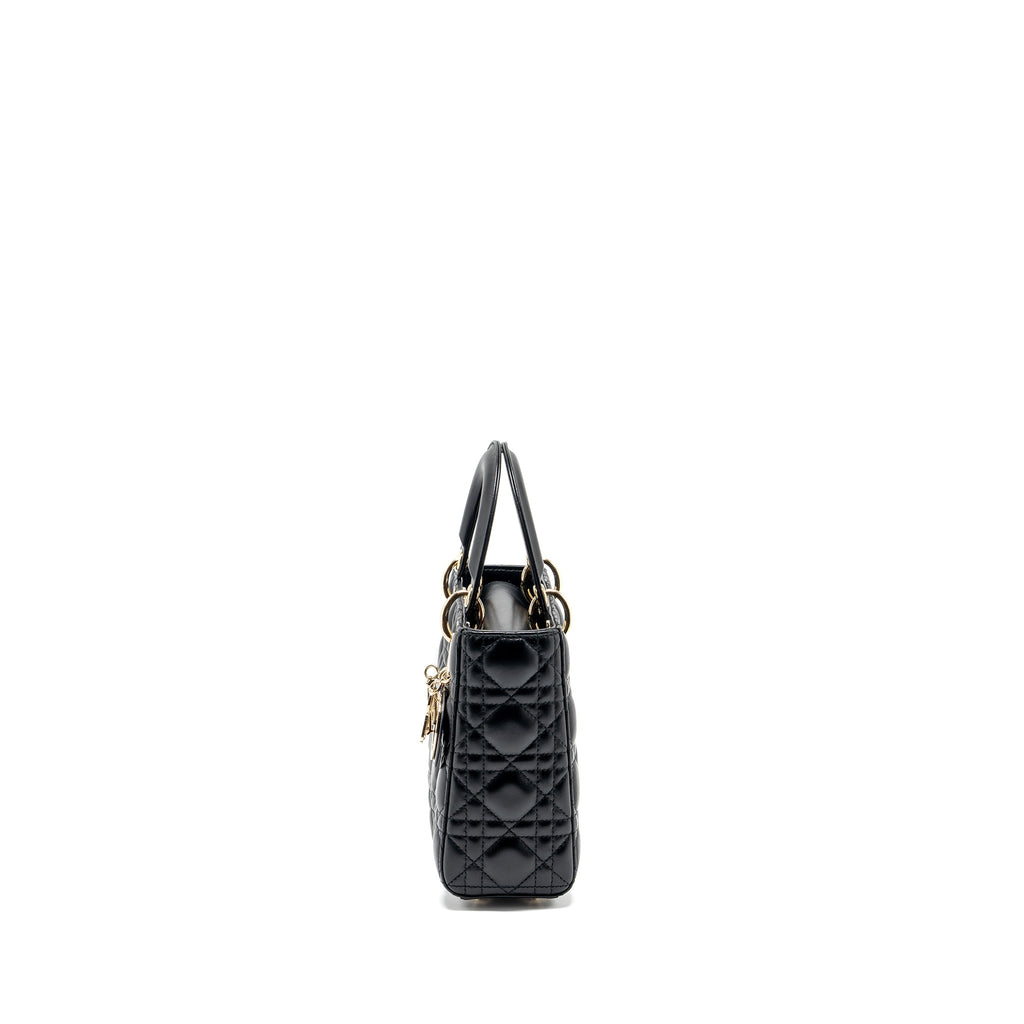 DIOR SMALL MY ABC LADY DIOR BAG LAMBSKIN BLACK LGHW
