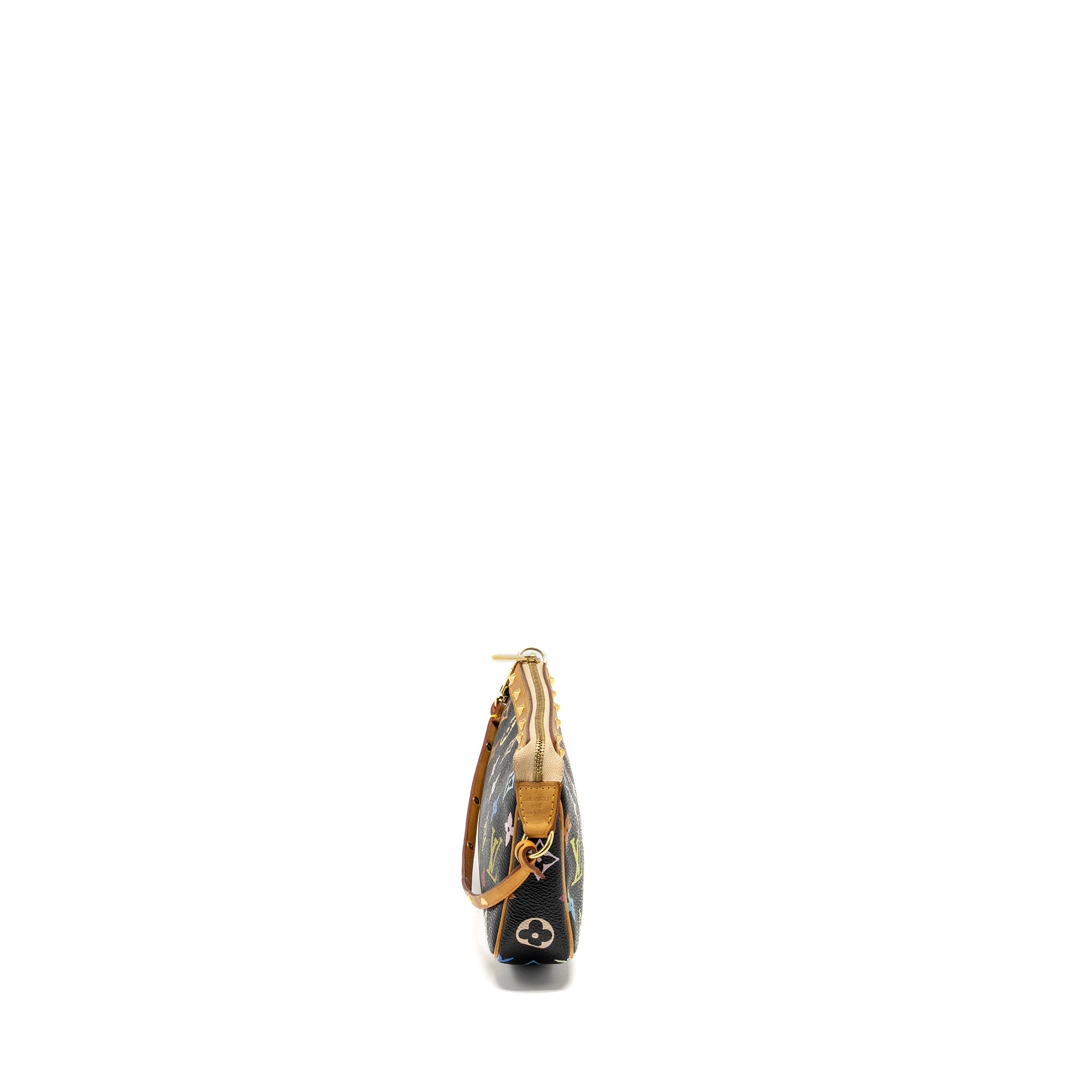 LOUIS VUITTON POCHETTE ACCESSORIES CANVAS BLACK MULTICOLOUR GHW