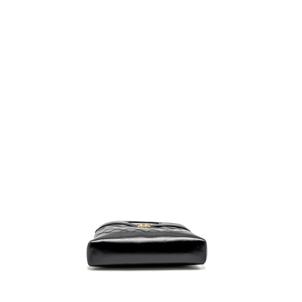 CHANEL MINI 31 BAG SHINY LAMBSKIN BLACK LGHW (MICROCHIP)