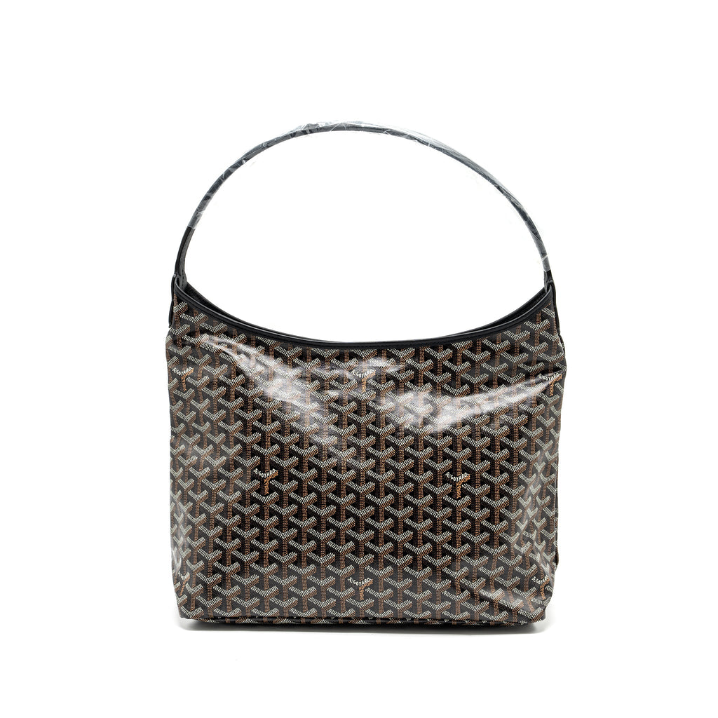 GOYARD BOHEME HOBO BAG GOYARDLINE CANVAS / CALFSKIN BLACK SHW