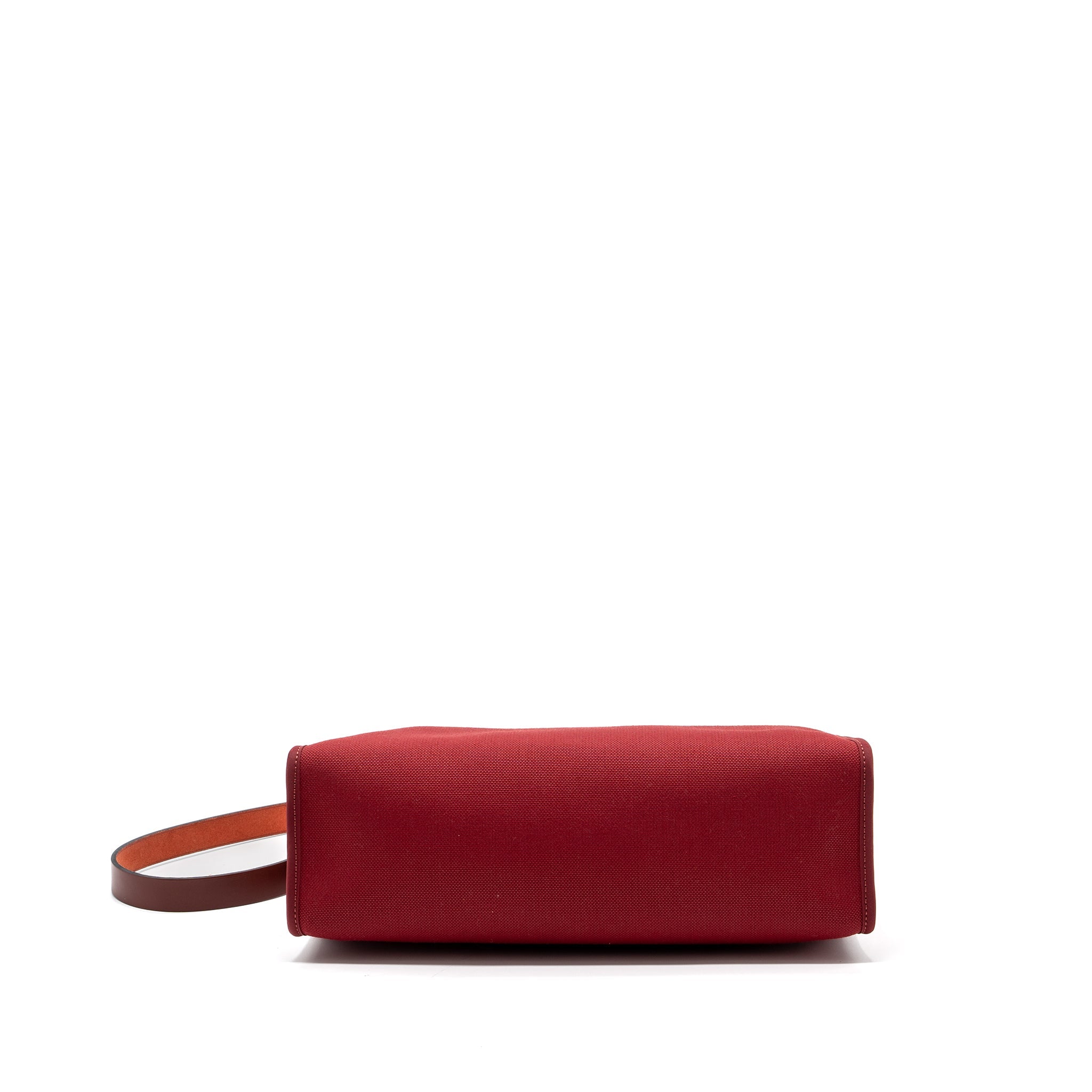 HERMES HERBAG ZIP 31 BAG CANVAS / HUNTER ROUGE GRENAT / ROUGE H SHW