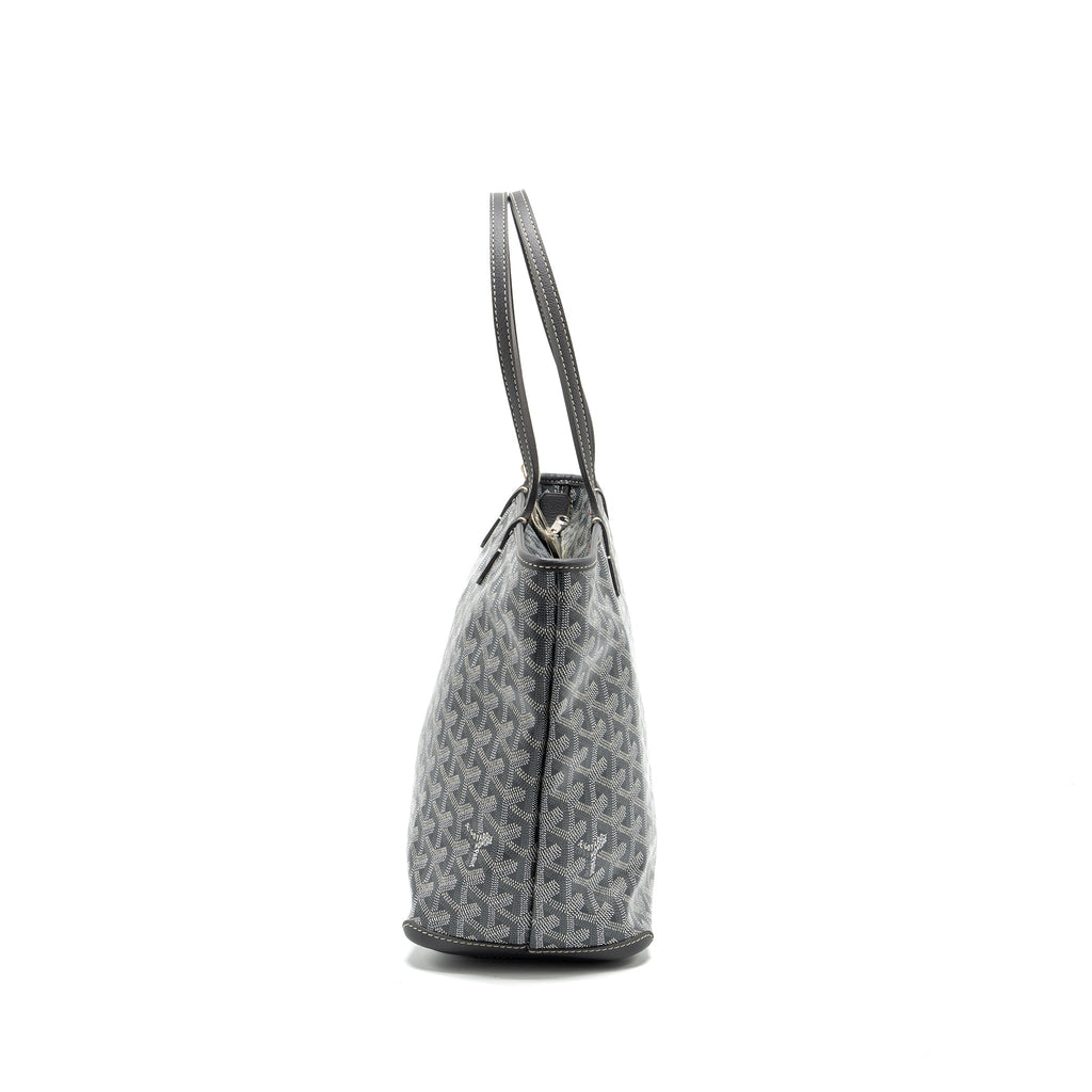 GOYARD ARTOIS TOTE BAG GOYARDLINE CANVAS/CALFSKIN GREY SHW