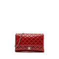 CHANEL TIMELESS FLAP CLUTCH CHAIN BAG CAVIAR RED SHW